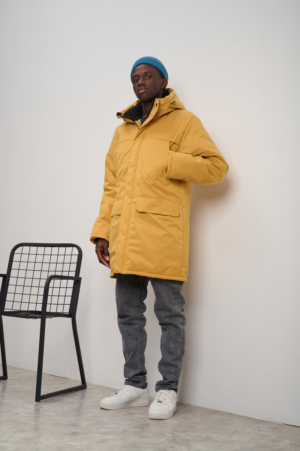 Парка мужская зимняя "Минимал" горчица