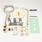 Душевая система ABBER Emotion 316 AF8851BG скрытого монтажа без излива, термостат, брашированное золото