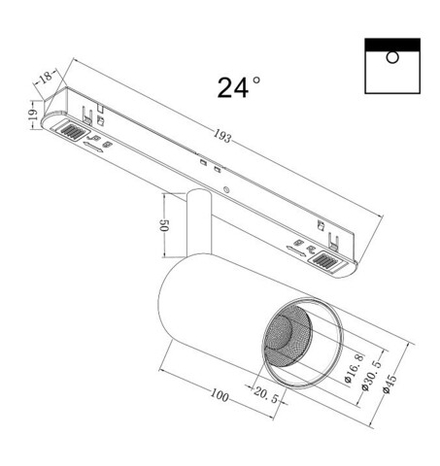 Светильник на штанге Maytoni Focus LED TR032-4-5W3K-S-DS-B