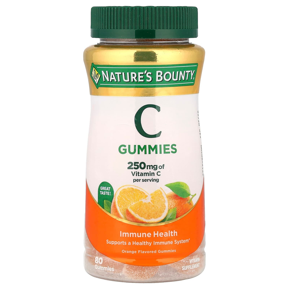 Nature's Bounty, жевательные мармеладки с витамином C, со вкусом апельсина, 80 шт.