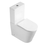 Унитаз-компакт безободковый WAVE ALPINA Tornado1.0, гор,ниж,2-кн.арм, дюро,м/л,быстр,БЕЛЫЙ глянец