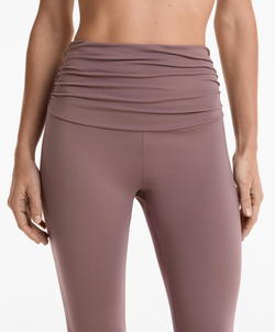 OYSHO Легинсы Comfortlux с высокой посадкой и сборкой на талии, лилово-серый