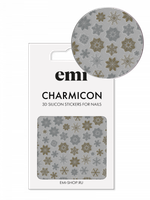 Charmicon 3D Silicone Stickers №151 Снежинки золото/серебро