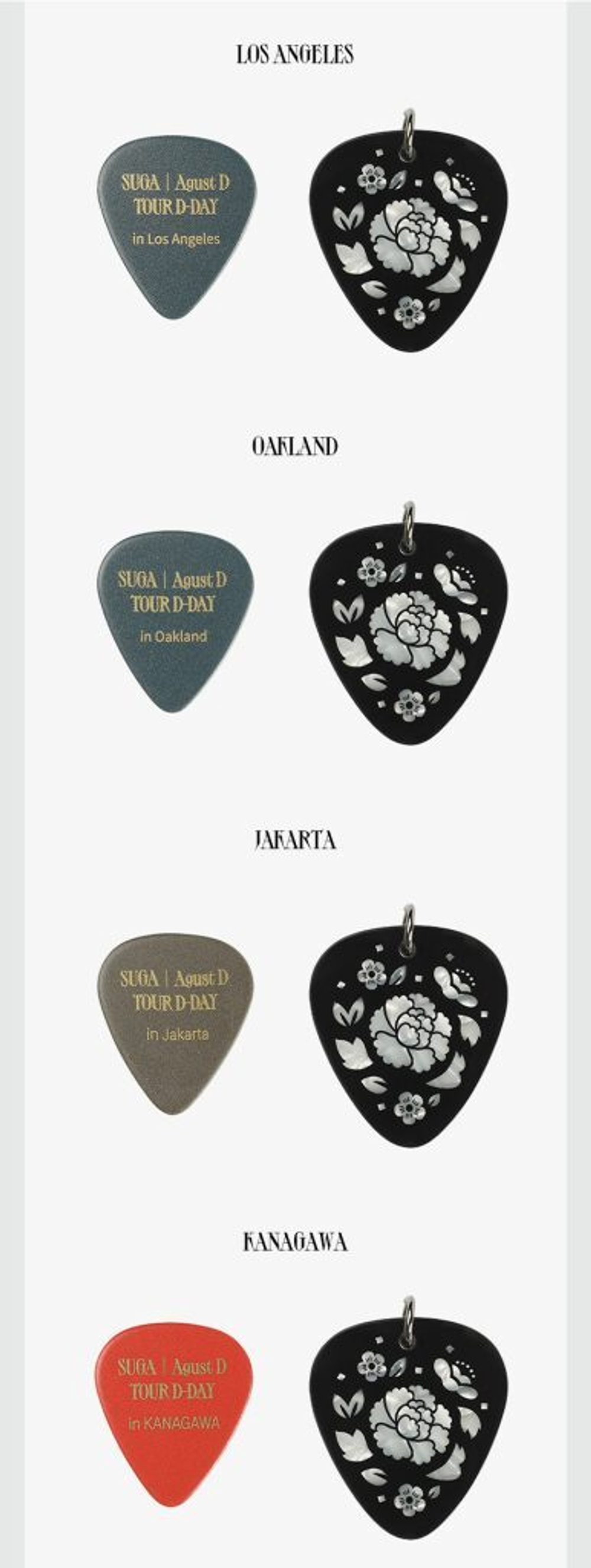 Подвеска и медиатор AGUST D TOUR GUITAR PICK