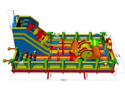 Коммерческий надувной батут «Тропикана макси 2», 15*8*6 м