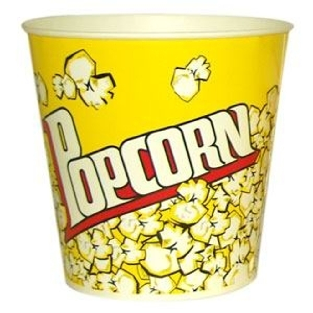 V170 "Желтый", стакан бумажный  для попкорна, 5л