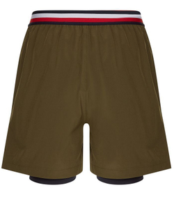 Мужские теннисные шорты Tommy Hilfiger Essentials Training 2in1 Short - зеленый