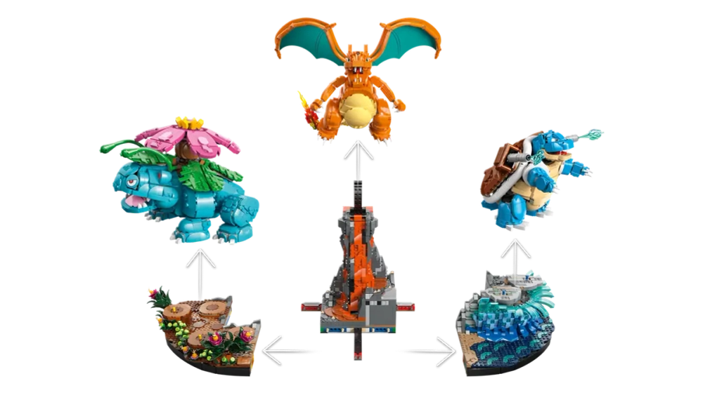 Конструктор LEGO Pokemon 72153 Venusaur, Charizard and Blastoise