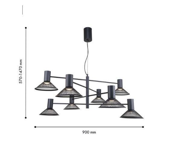Подвесная светодиодная люстра F-Promo Metrics 4623-8P