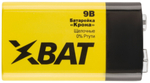 Батарейка щелочная, 9 В, тип "Крона", 1 шт. 6LR61 ХВАТ