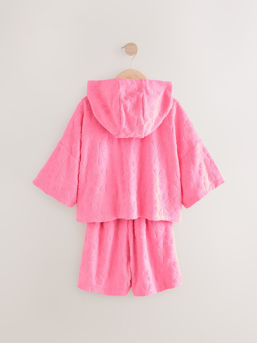 Толстовка с капюшоном и шорты в комплекте для девочки Next E76-831, Розовый