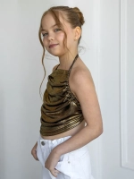 Летний топ для девочки на завязках