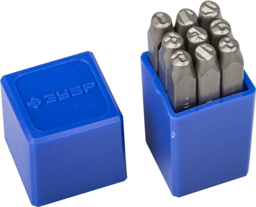 Клейма ЗУБР цифровые арабские, шрифт 5мм