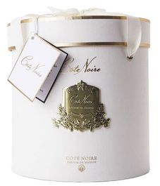 Лилия, круглая белая свеча Арт-деко с кисточкой, Cote Noire