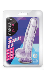 Сиреневый фаллоимитатор 6 Inch Crystalline Dildo - 15,2 см. (Цвет: сиреневый)