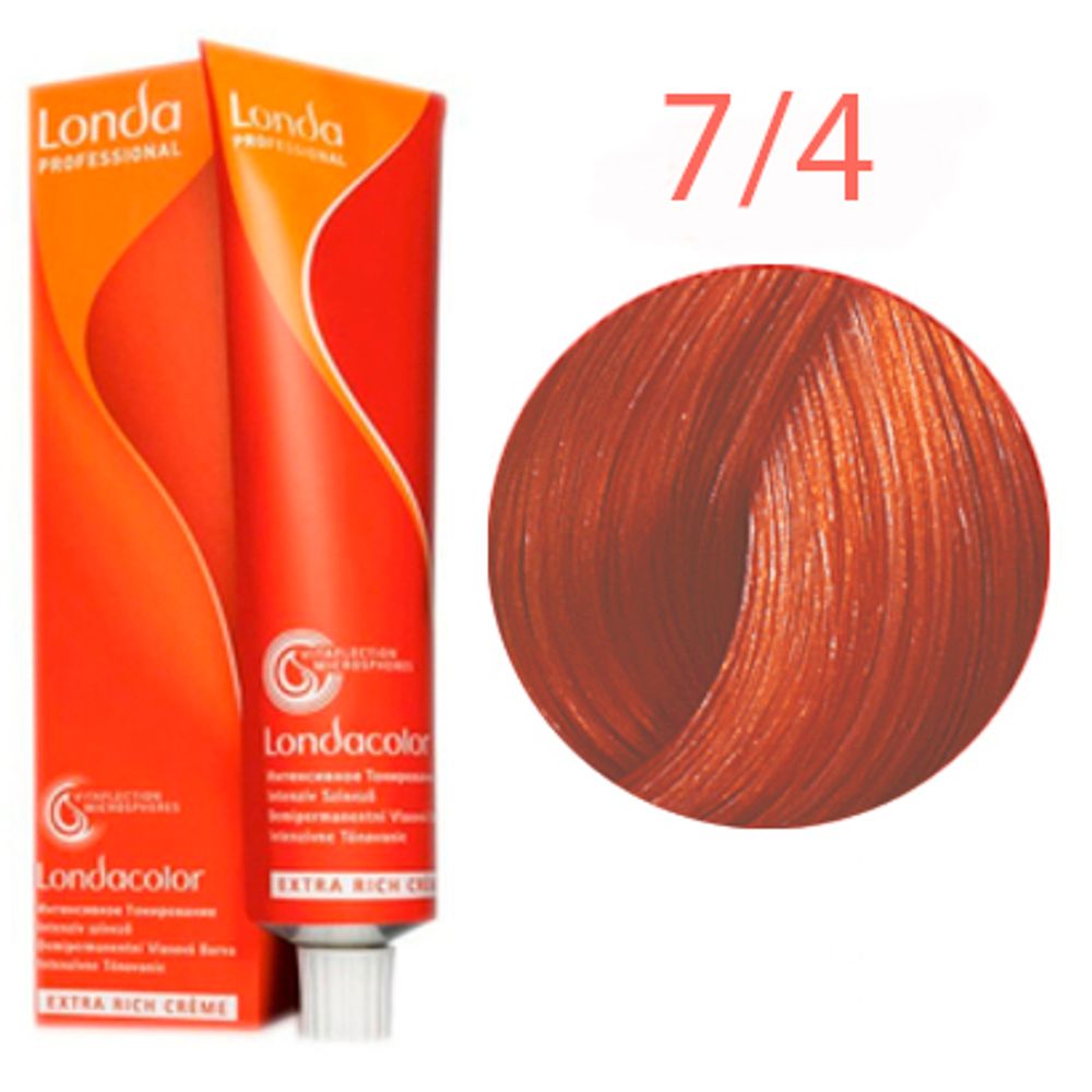 Londa Color инт.тонирование, 7/4 блонд медный, 60мл