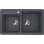 МОЙКА ULGRAN ДВОЙНАЯ КЕРАМОГРАНИТ U-200 АНТРАЦИТ 343