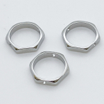Коннектор-рамка, цвет серебро, размер 12 мм, внутренний диаметр 10 мм, цена за 1 шт