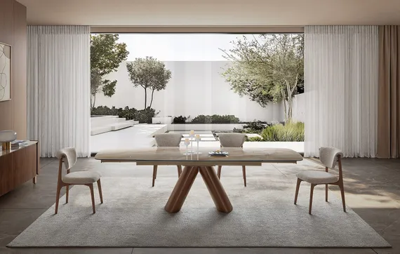 Раздвижной стол Lisbon, 180-270х90 см, глянцевая керамика Toscane