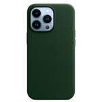 Кожаный чехол с поддержкой MagSafe Apple Leather Case для iPhone 13 Pro, Sequoia Green (Зеленая секвойя)