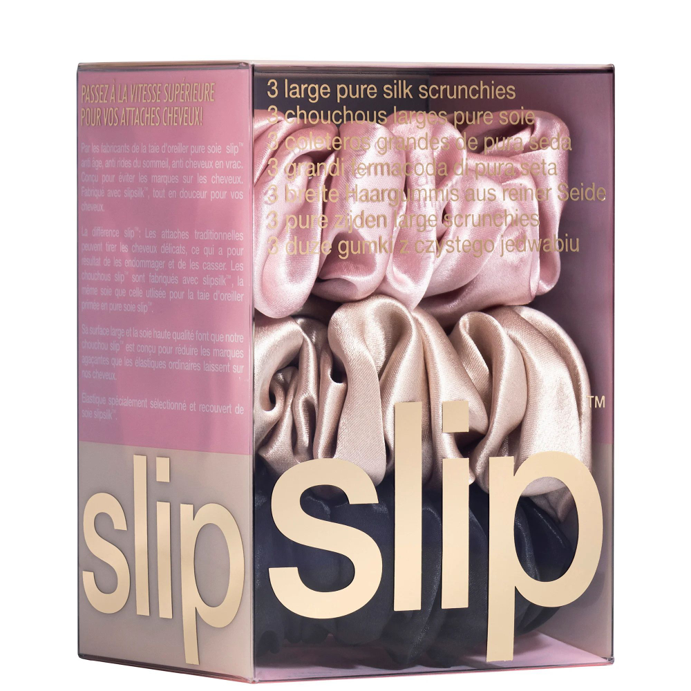 Набор широких резинок для волос из 100% шелка Slip Silk Petal