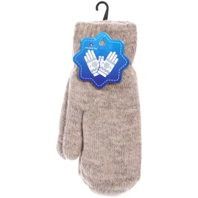 Варежки женские с утеплителем «NEHOLOD», цвет тосканский мокачино, (пакет с подвесом)