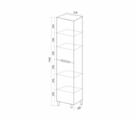Пенал "Этьен-36" универсальный  (2 створки) (360*1960*296) (ПВХ)