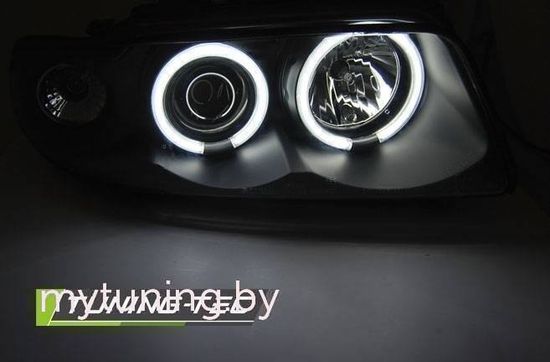Передние фары ANGEL EYES CCFL BLACK для Audi A4 B5