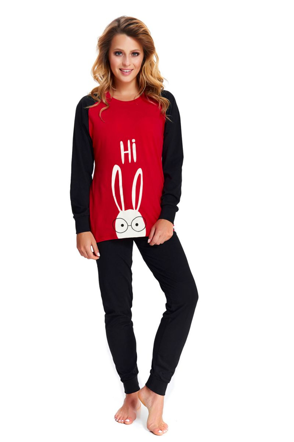 Молодежная пижама с забавным принтом (Размер: XL) (Цвет: черный с красным)