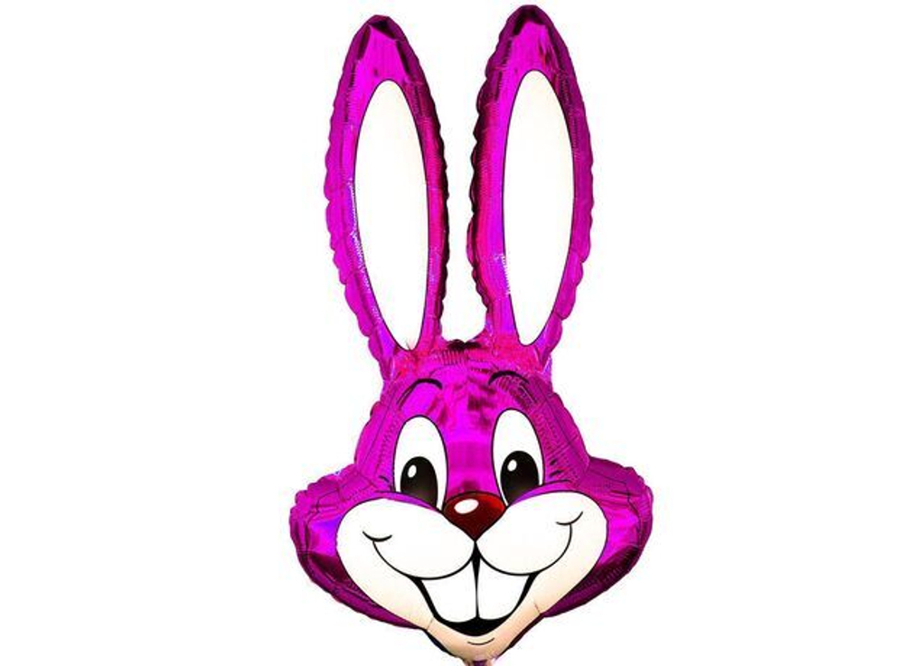 Шар (35""/89 см) Фигура, Заяц, Розовый, 1 шт. Г030