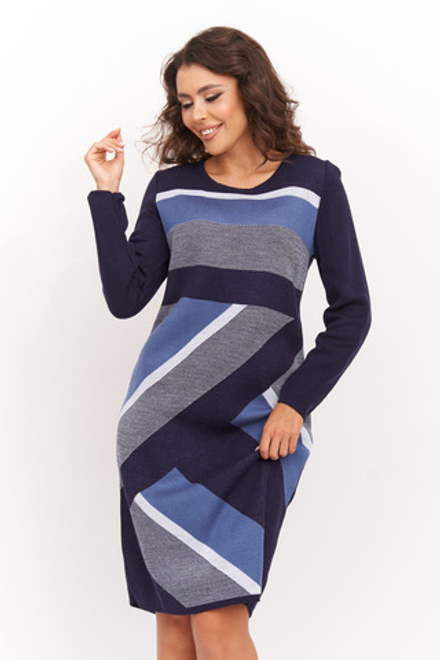 Платье С 1559/т.синий-индиго-графит