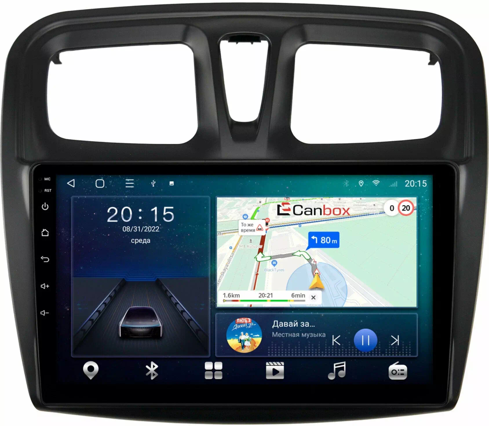 Магнитола для Renault Logan/Sandero 2014+ - CanBox 9-3010 Android 10, 8-ядер, SIM-слот