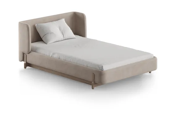 Кровать Basic спальное место 120*200 см (бежевый, антивандальная)