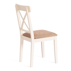 Стул Гольфи 2/ Golfi 2 дерево гевея, 45*51*94, ivory white, ткань кор.-зол. (1505-9) (Комплект из 2 шт.)