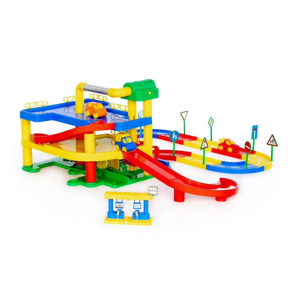 Паркинг 3-уровневый "Гараж №1" с дорогой, коробка (Полесье)