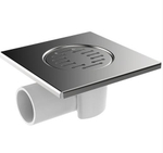 AQUANT ТРАП КВАД 150Х150ММ С ГЛЯН НЕРЖ.РЕШ, ГОРИЗ 50 ММ (ST2215-21-MR)