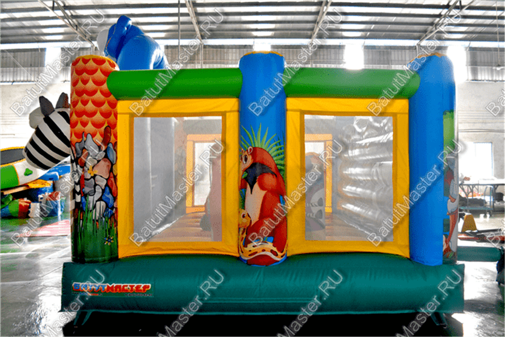 Коммерческий надувной батут "Зверинец" 4,5*4,5*3 м