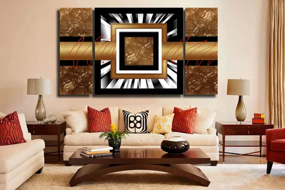 Модульная картина "Текстура золота"