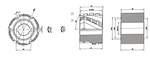 PCD фреза D.80x56x30+DKN Z=3+3 H=3 LH + RH