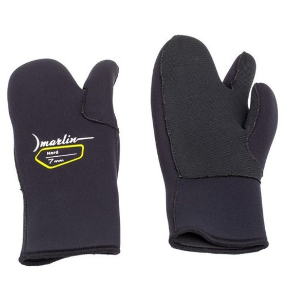Перчатки трехпалые Marlin Nord 7 мм Черные