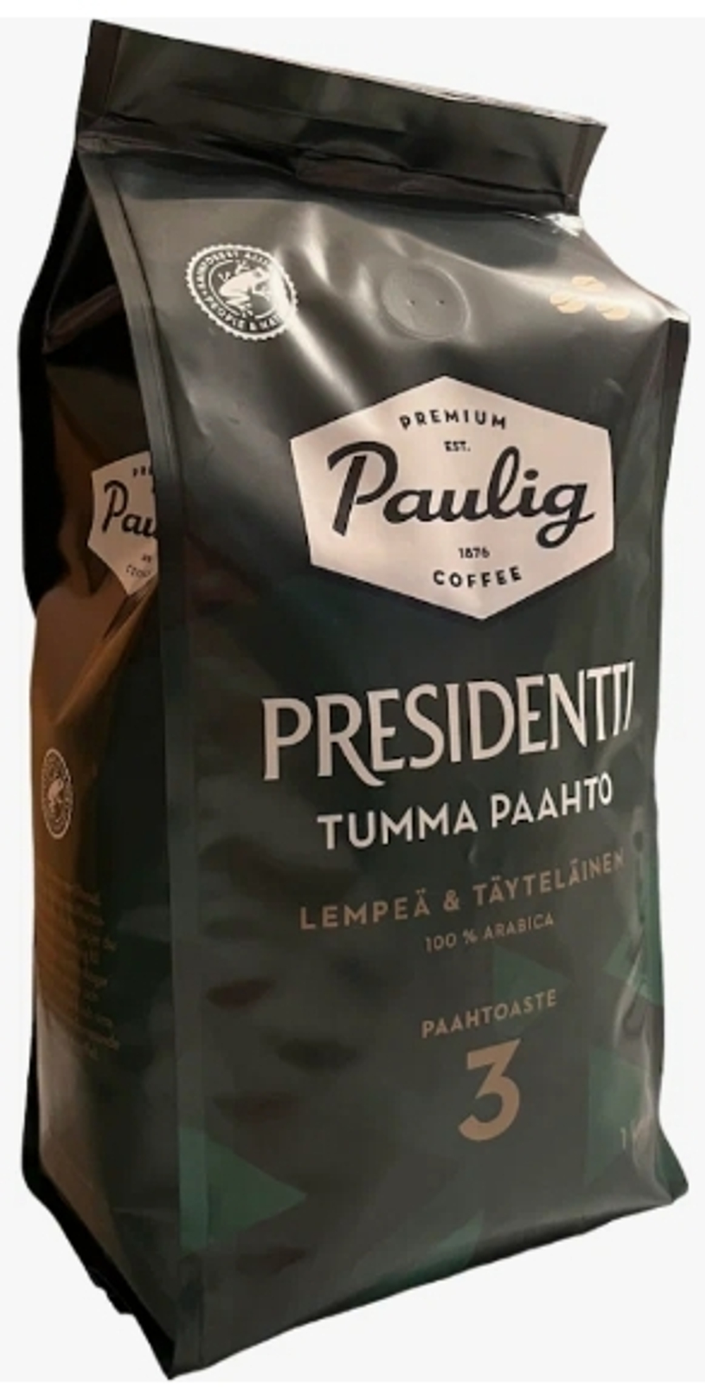 Кофе в зернах Paulig Presidentti Tumma Paahto, 1кг