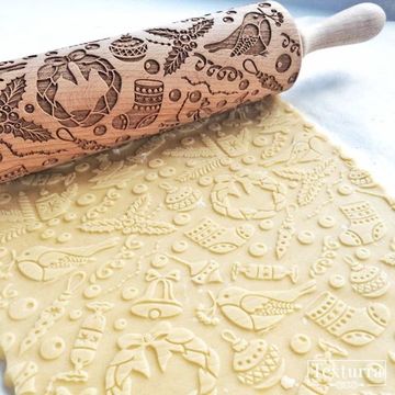 Скалка с узором Рождественская