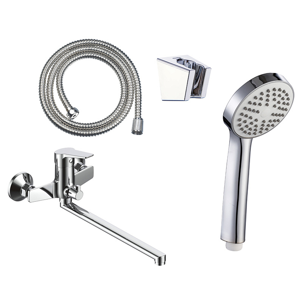 Смеситель для ванны LORANTO INESSA керамический картридж, длинный излив, хром (LR90287000)