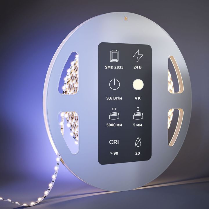 Светодиодная лента Maytoni 9,6W/m 120LED/m 2835SMD дневной белый 5M 201110