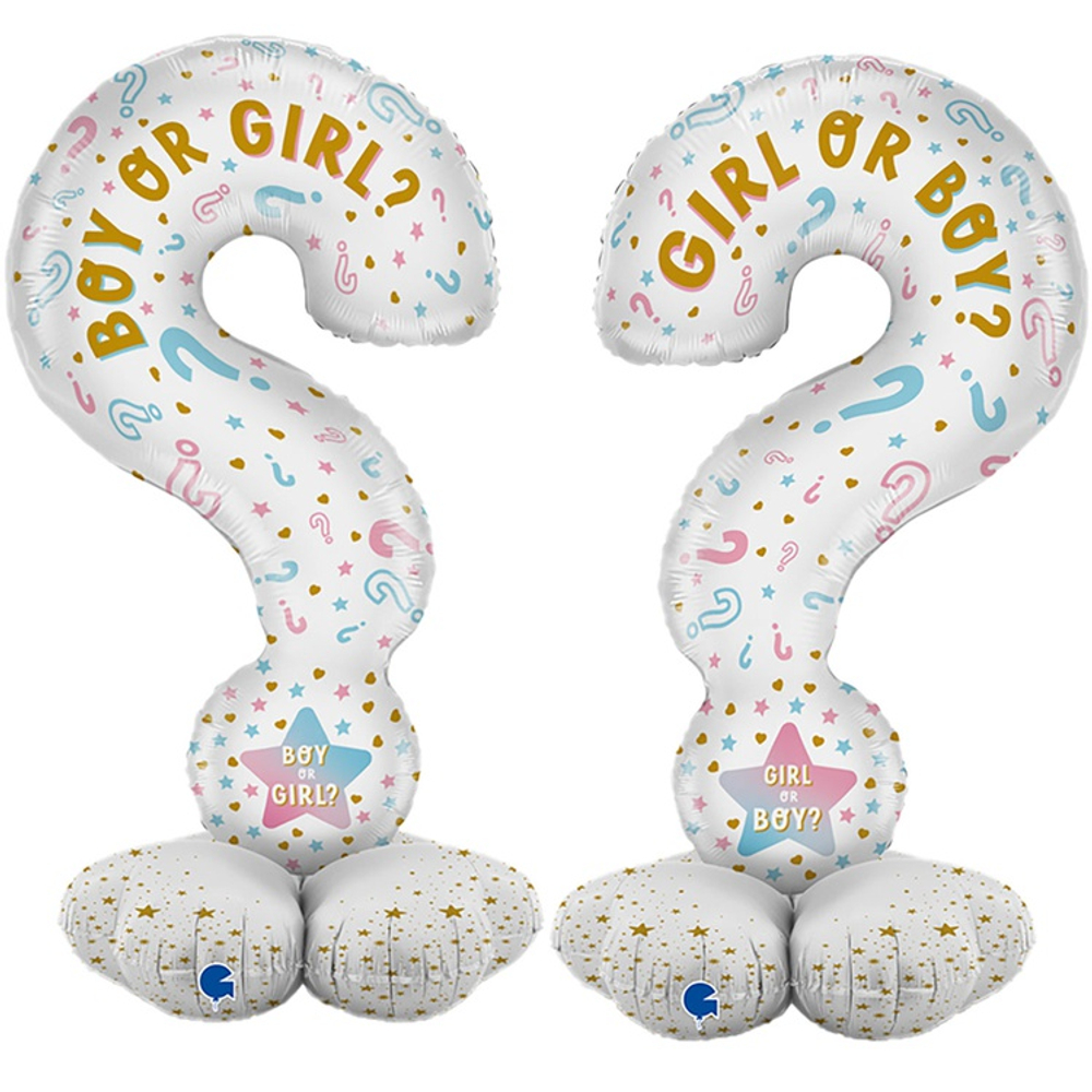 Шар Фольгированный Набор 2шт GIRL OR BOY Вопрос (Ассорти)