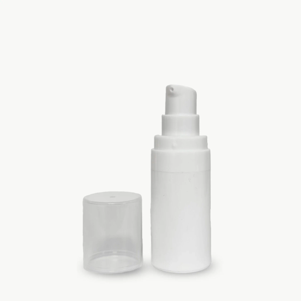 Вакуумный диспенсер 50 мл Белый узкий (винтовая насадка)