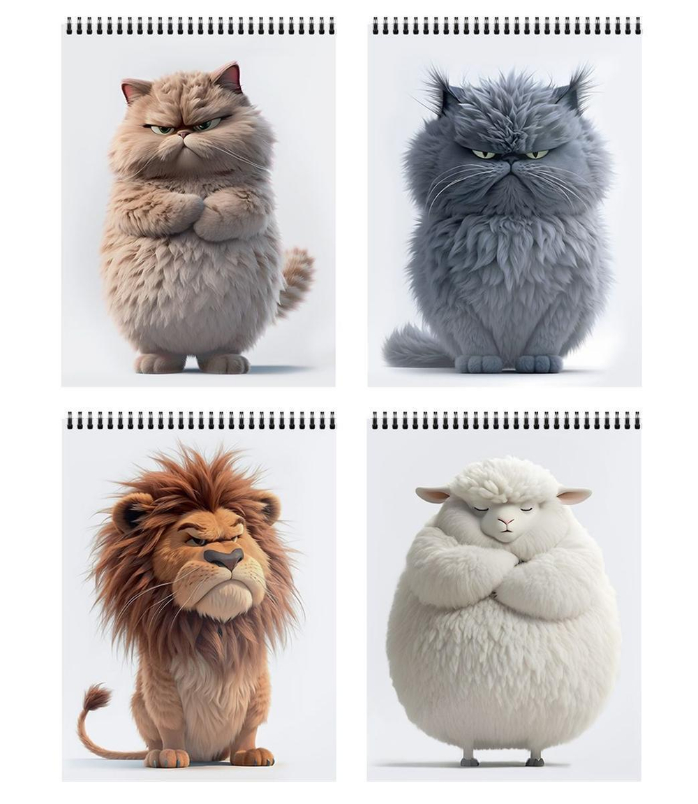 Блокнот А6 40л. клет. "Не в духе" греб. мел. карт., спл. Уф-лак (Schoolformat)