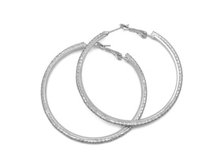 Серьги-Кольца со стразами 60мм