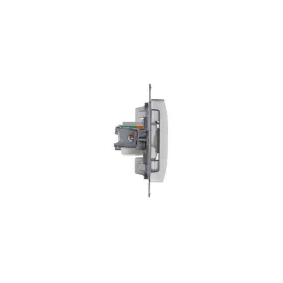 Розетка компьютерная 1-м СП Glossa RJ45 кат.5E механизм бел. SE GSL000181K