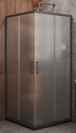 Душевой уголок Cezares MOLVENO-A-2-90-P-GM, 90х90х195, профиль оружейная сталь, стекло Punto